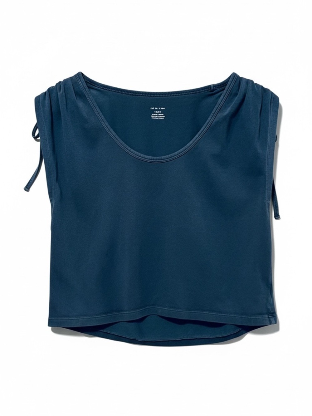 American Eagle Ruched Shoulder Crop Top Dark Gray Tie Sleeve – Size L
